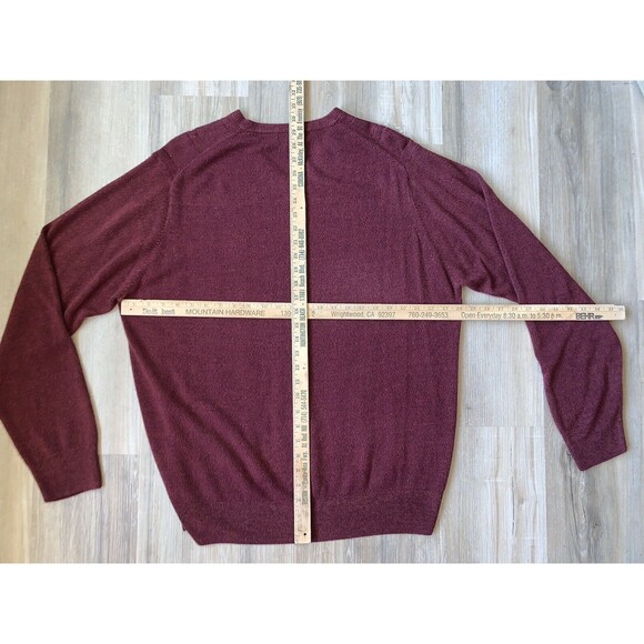 DOCKERS Mens Tight Knit Size Medium Maroon Pullover Sweater Size XXL EUC - Picture 11 of 14